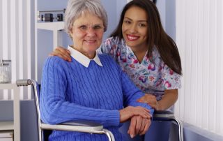 senior receiving care