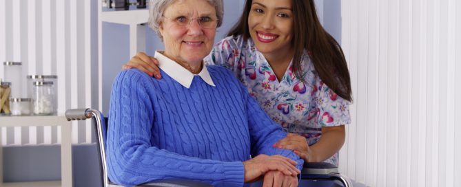 senior receiving care