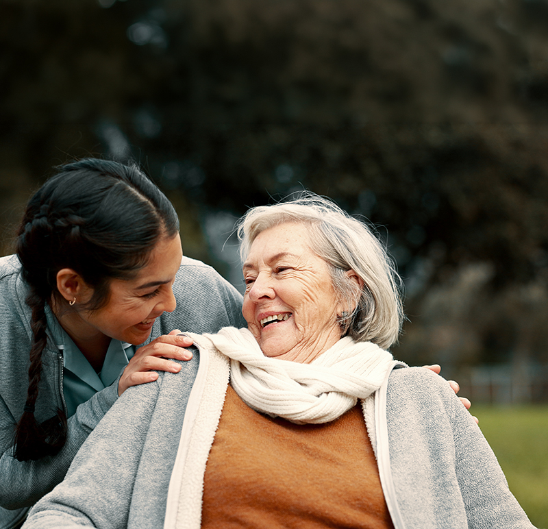 home hero nurse smiling with senior woman home hero nurse smiling with senior woman