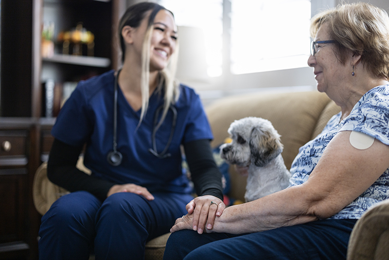 nurse companionship with senior woman nurse companionship with senior woman